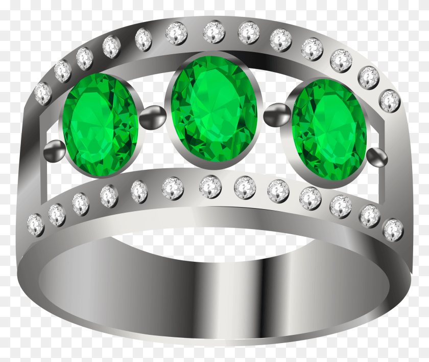 2591x2154 Silver Ring With Green Diamond Image, Jewelry, Accessories, Accessory HD PNG Download