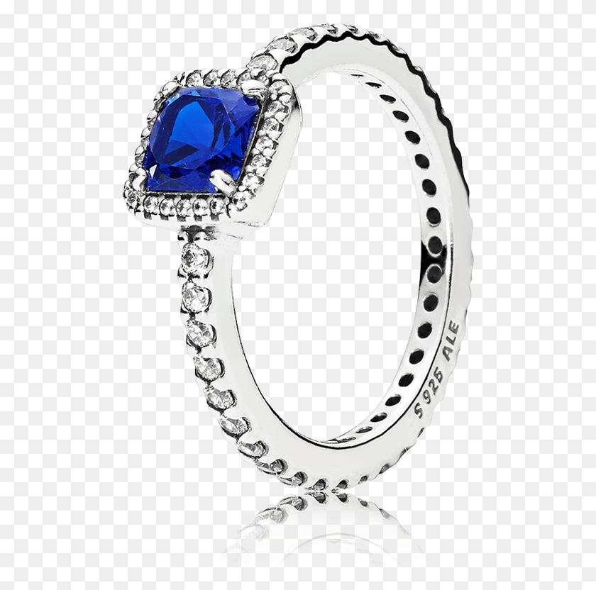 497x772 Silver Ring With True Blue Crystal Pandora Timeless Elegance Ring Blue, Accessories, Accessory, Jewelry HD PNG Download