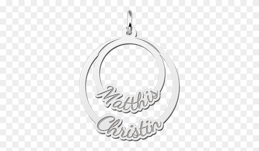 329x431 Silver Round Pendant For Two Names Pendant, Locket, Jewelry, Accessories HD PNG Download