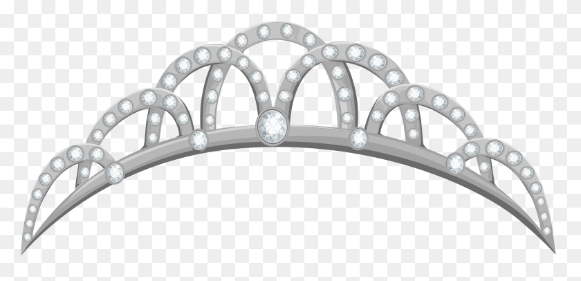 4999x2223 Silver Tiara Clipart Image Silver Crown Clip Art, Jewelry, Accessories, Accessory HD PNG Download