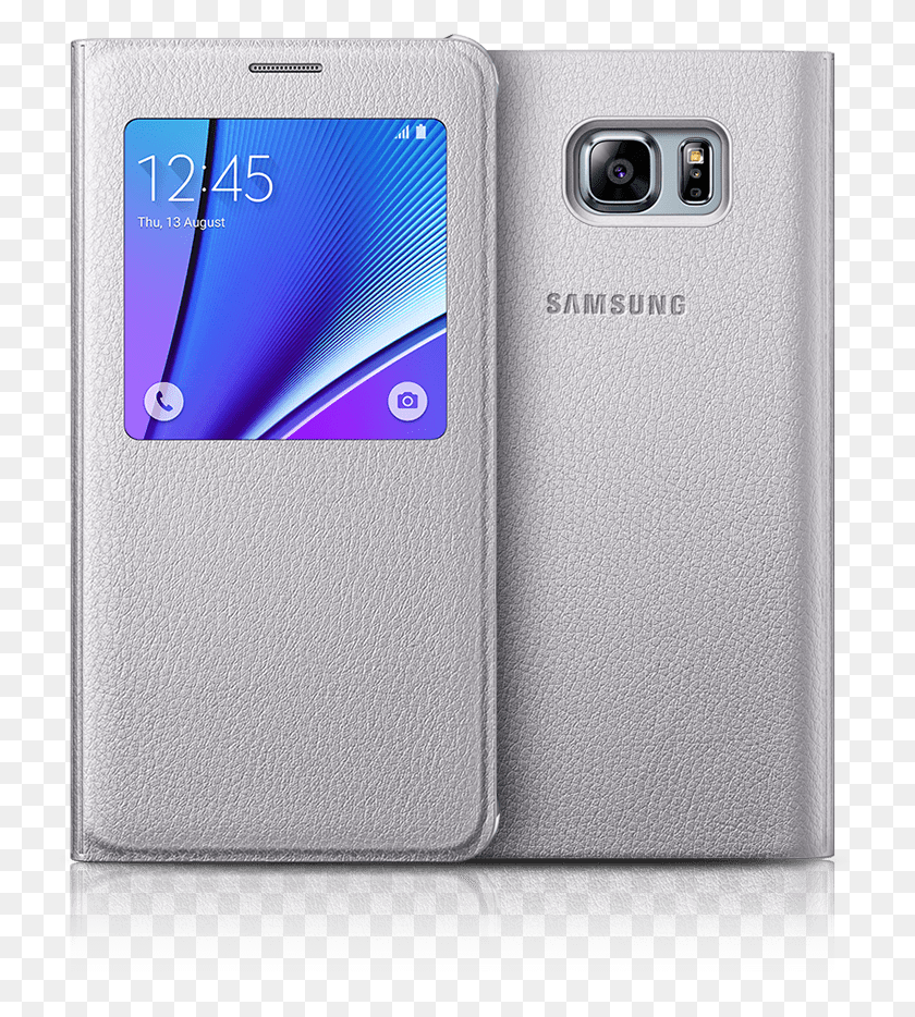 746x874 Silver Titanium Galaxy Note 5 With Silver S View Cover Samsung Galaxy Note 8 S View Flip Cover, Mobile Phone, Phone, Electronics HD PNG Download