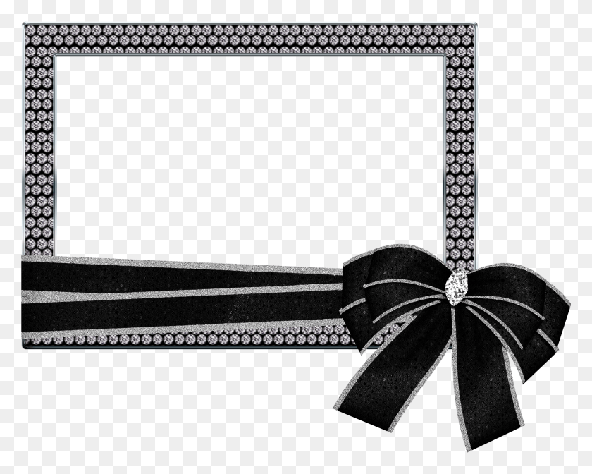 2979x2339 Silver Transparent Photo Frame With Diamonds And Black And Silver Frame, Rug, Weapon, Weaponry HD PNG Download
