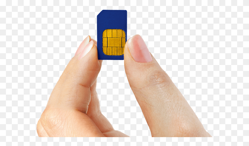 598x434 Sim Cards Banner Image Sim Card Hand, Person, Human, Electronics HD PNG Download