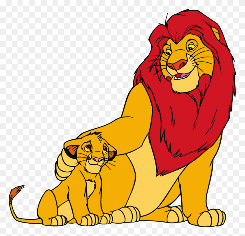 900x861 Simba Y Mufasa Por Ireprincess Lion And Cub Clipart, Mamífero, Animal, La Vida Silvestre Hd Png