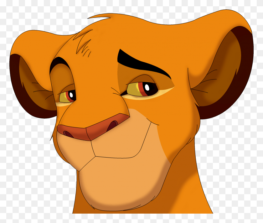 2347x1964 Simba El Rey León Cabeza, Etiqueta, Texto, Mamífero Hd Png