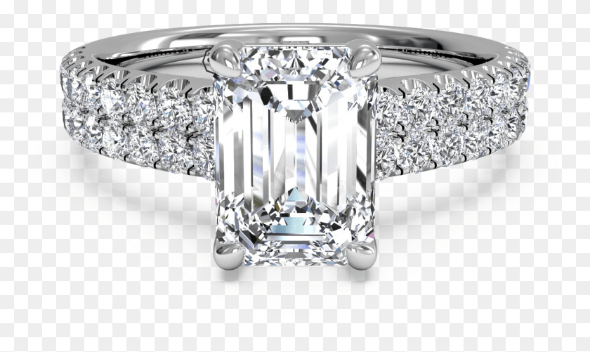 1281x725 Similar To The Asscher Cut An Emerald Cut Diamond French Set Oval Engagement Ring, Gemstone, Jewelry, Accessories HD PNG Download