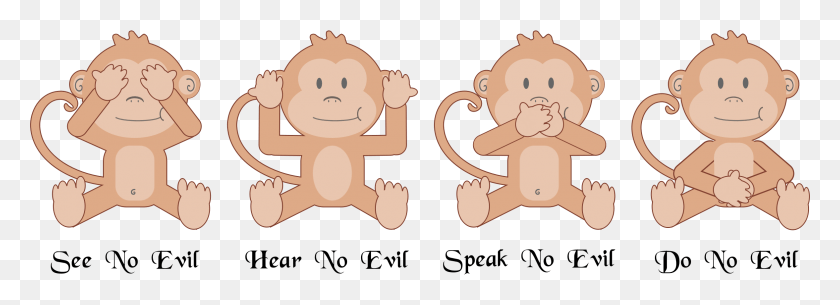 2354x740 Similars See No Evil Hear No Evil Speak No Evil Clipart, Cupid HD PNG Download