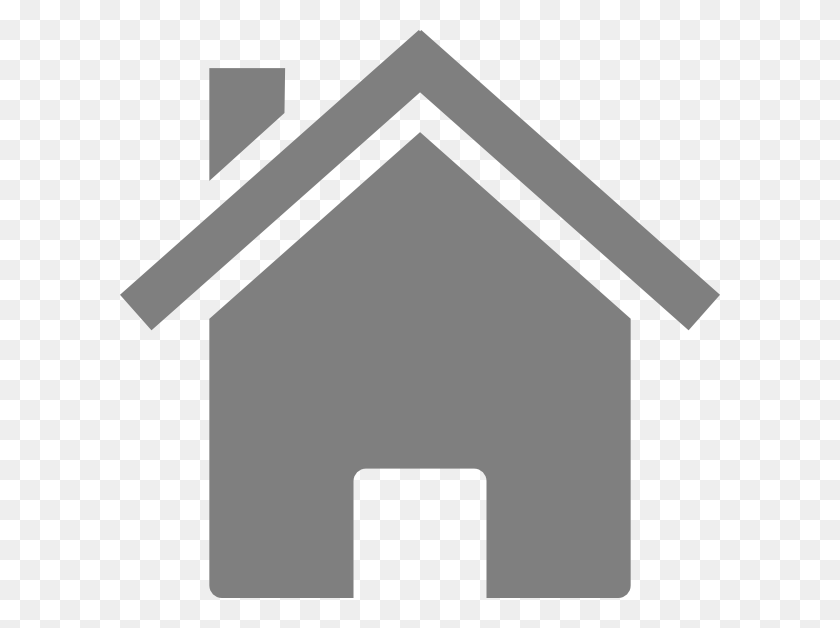 600x568 Simple Black House Clip Art At Clker Home Icon, Cross, Symbol, Den HD PNG Download