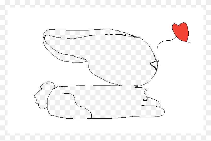 1108x714 Simple Bunny Base Heart, Stencil, Outdoors HD PNG Download