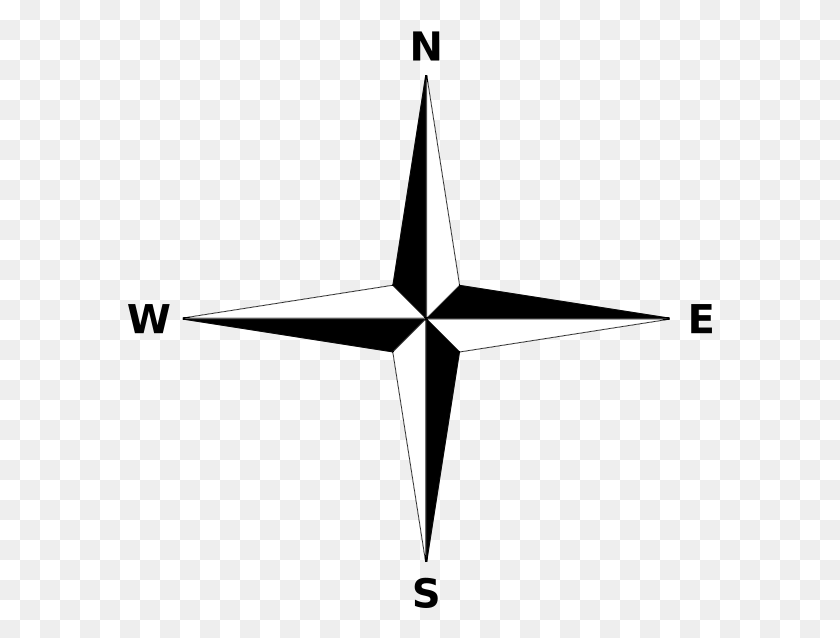 585x578 Simple Compass Rose North North East Direction, Cross, Symbol, Star Symbol HD PNG Download