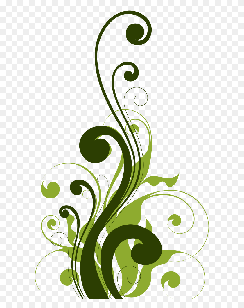 599x1000 Simple Flourish Vector Free Background Design For Scrapbook, Graphics, Floral Design HD PNG Download