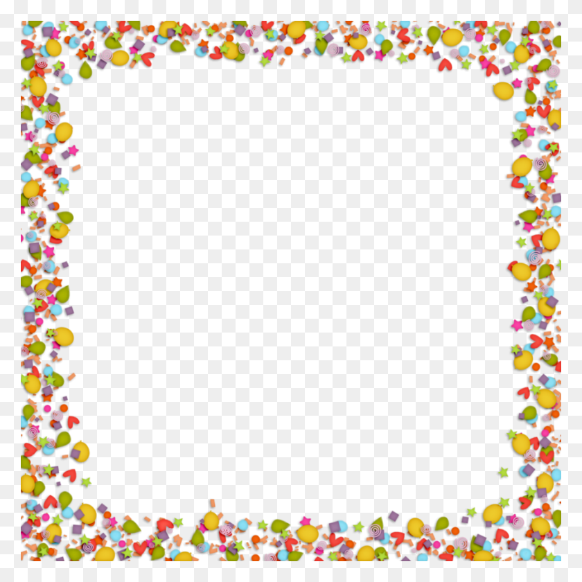894x894 Simple Flower Border Design, Confetti, Paper, Pattern HD PNG Download