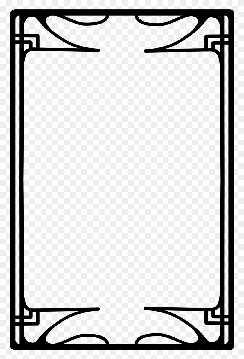 775x1174 Simple Frame Vector Transparent Background Art Nouveau Border, Gray, World Of Warcraft HD PNG Download