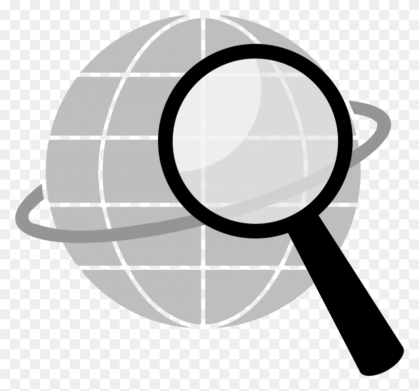 2224x2065 Simple Globe Search Icons Search Clipart Black And White, Sphere, Soccer Ball, Ball HD PNG Download