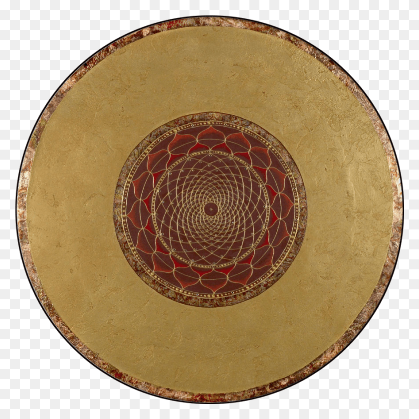 881x881 Simple Gold Round Circle, Gong, Musical Instrument, Rug HD PNG Download