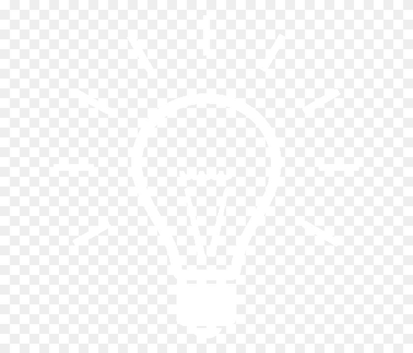 623x659 Простая Графика Лампочки Белый Логотип Джона Хопкинса Белый, Свет, Лампочка, Трафарет Png Скачать