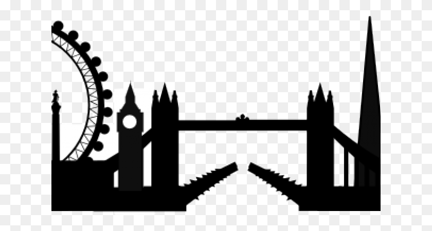 641x391 Simple London Skyline Silhouette, Architecture, Building, Text HD PNG Download
