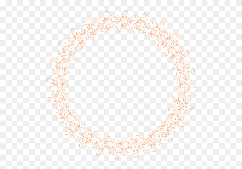 542x529 Simple Pale Orange Hand Painted Garland Decorative Circle, Accessories, Accessory, Jewelry HD PNG Download