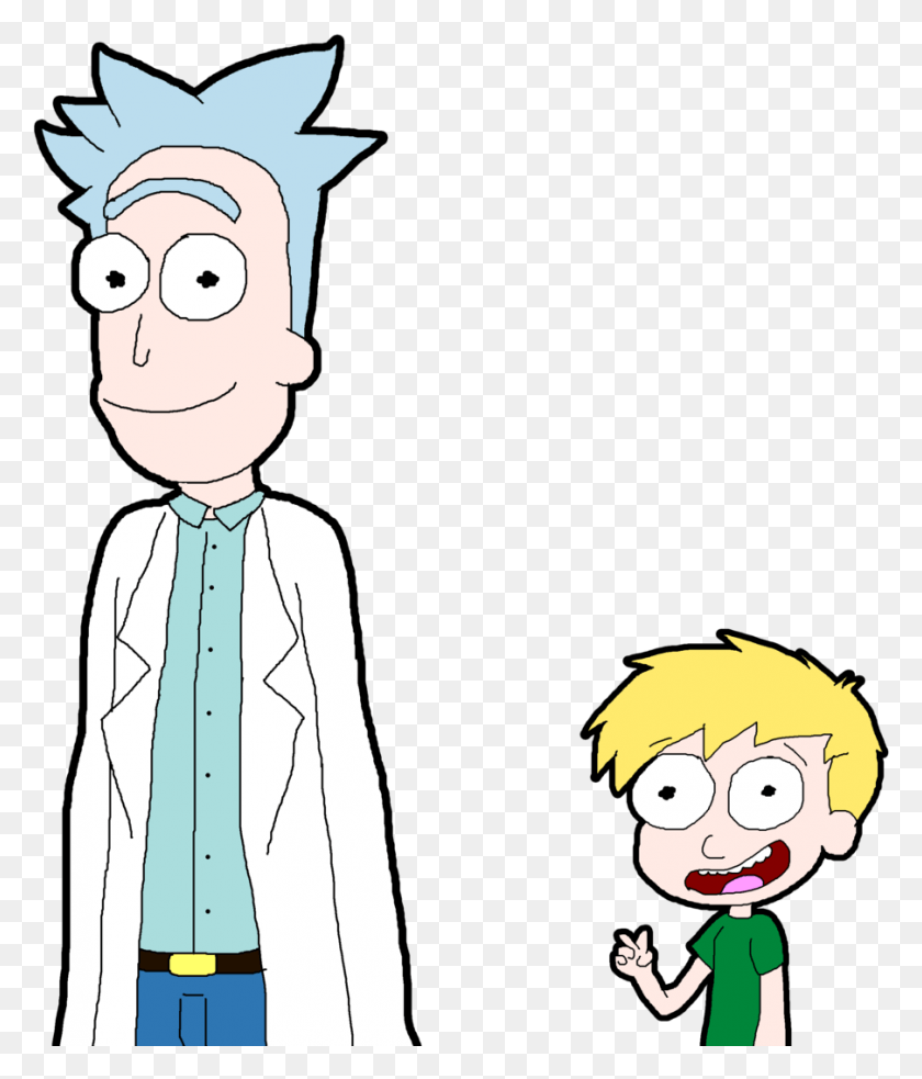 903x1069 Simple Rick And Vector In Pocket Mortys By Mr What Cartoon, Person, Human, Lab Coat HD PNG Download