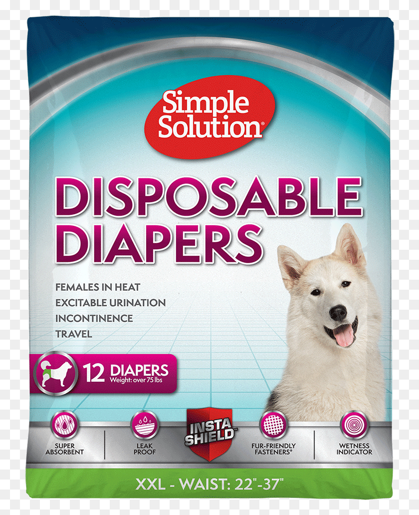 742x971 Simple Solution True Fit Disposable Dog Diapers For Dog Diapers Male Dogs Xxl, Pet, Canine, Animal HD PNG Download