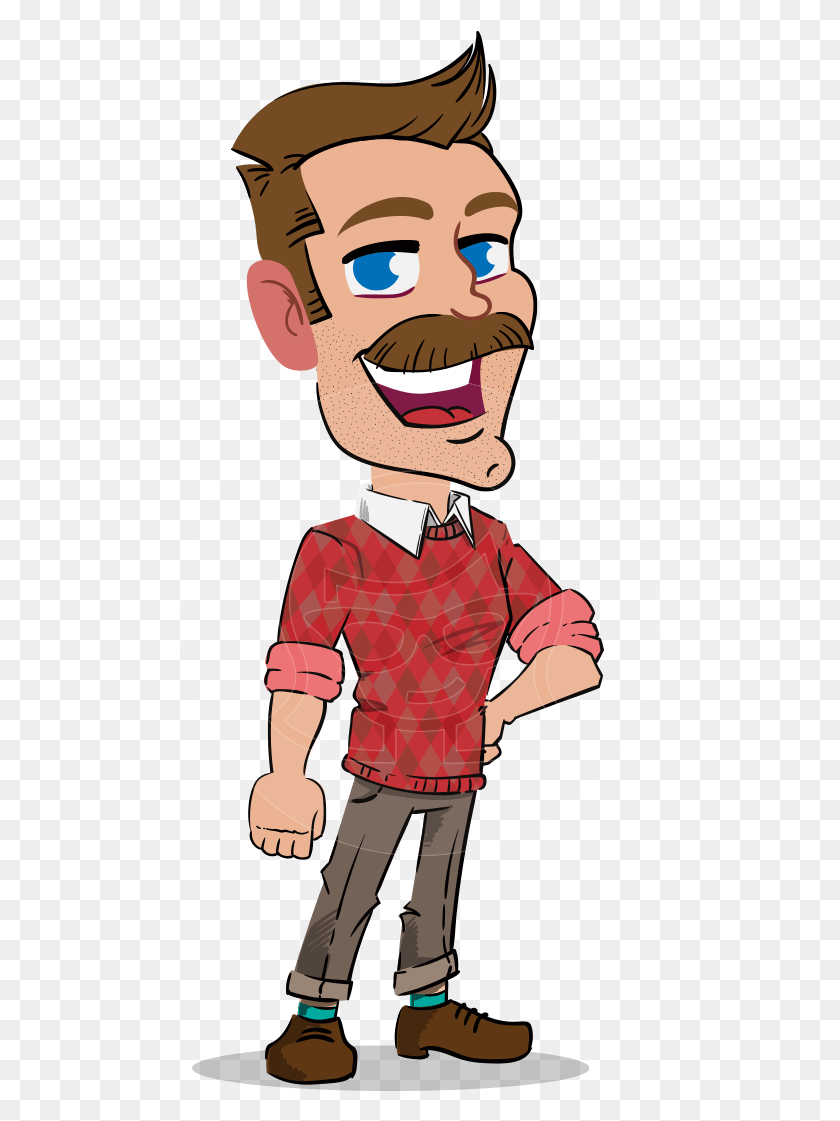 479x1061 Simple Style Cartoon Of A Man With Mustache Moustache, Person, Human, Plant HD PNG Download