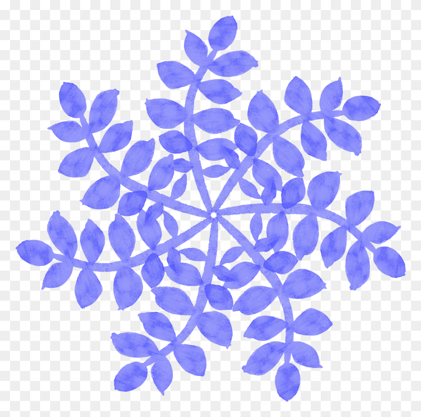 1661x1646 Простые Стильные Креативные Акварельные Цветы И Цветочный Дизайн, Снежинка, Кристалл Png Скачать