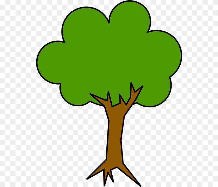 564x721 Simple Tree 3 Image Simple Tree Cartoon, Green, Leaf, Plant, Vegetation Clipart PNG