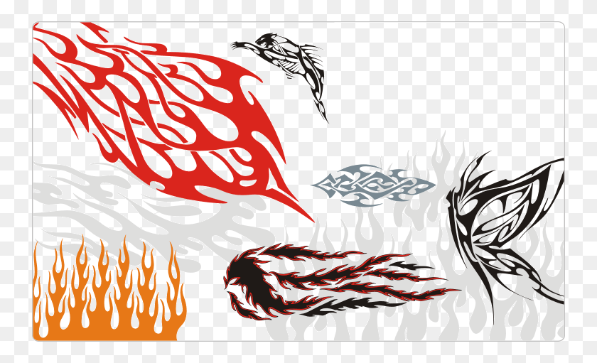 750x451 Simple Tribal Flames Tribal Flame Vector, Graphics HD PNG Download