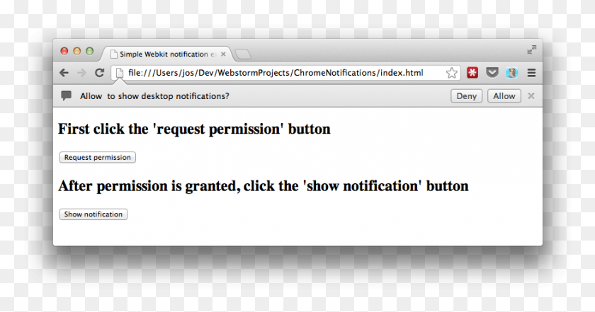 872x426 Simple Webkit Notification Example, Text, File HD PNG Download