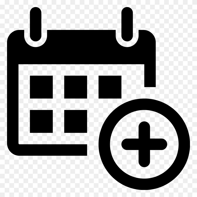 2000x2000 Simpleicons Business Calendar With Plus Sign Icon For Event, Gray, World Of Warcraft HD PNG Download