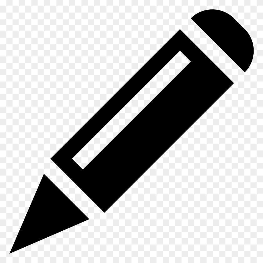 2000x2000 Simpleicons Business Pencil Pencil Ico, Gray, World Of Warcraft Hd Png