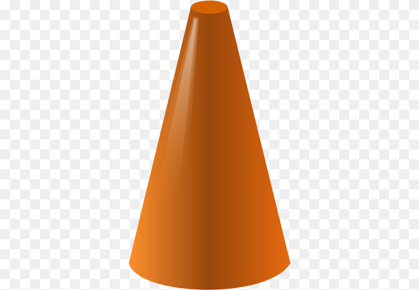Simplified Cone Clip Art Vector Clip Art Orange Cone Shape, Lamp, Lampshade Clipart PNG