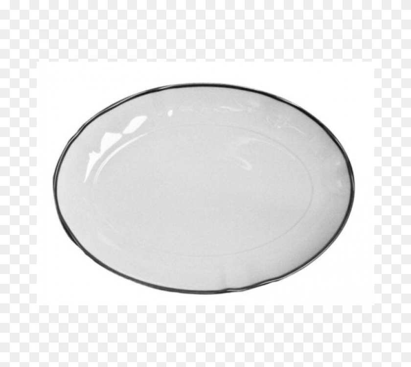 690x690 Simply Elegant Platinum Oval Platter Plate, Porcelain, Pottery HD PNG Download