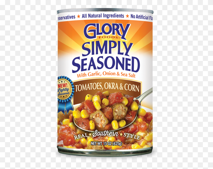 413x606 Simply Seasoned Tomato Okra And Corn Glory Corn, Food, Bowl, Meal HD PNG Download