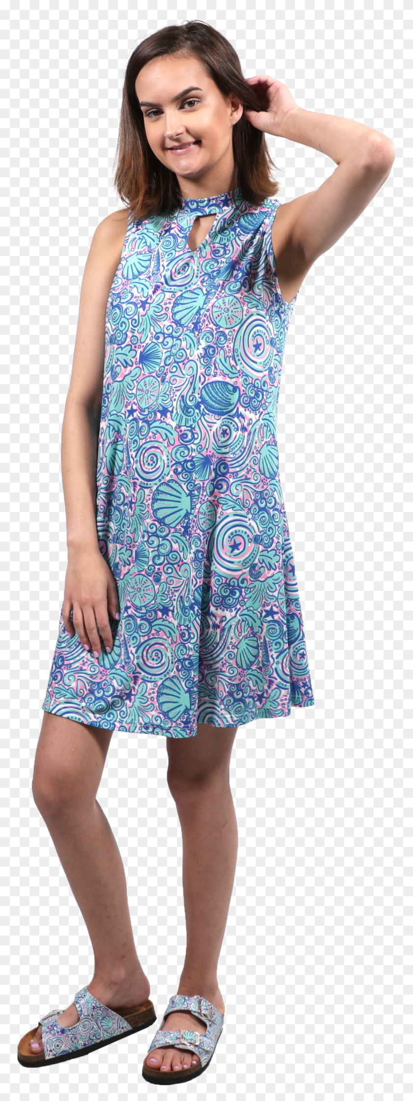 1139x3178 Simply Southern Keyhole Dress Swirly Day Dress, Clothing, Apparel, Person HD PNG Download