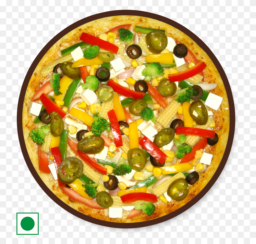734x740 Просто Овощная Пицца В Калифорнийском Стиле Пицца, Блюдо, Еда, Еда Hd Png Скачать
