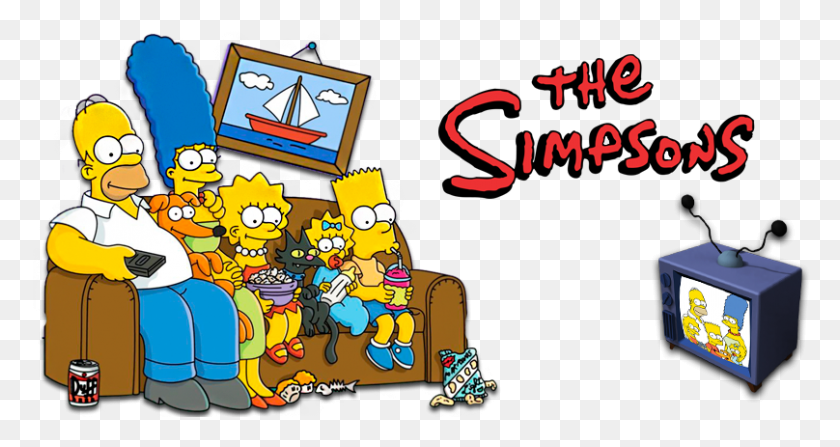 808x401 Simpsons Background For Google, Poster, Advertisement, Graphics HD PNG Download