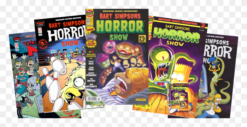 1182x566 Descargar Png Los Simpsons Comics Horrorshow Alemán Logo Treehouse Of Horror, Gafas De Sol, Accesorios, Accesorio Hd Png