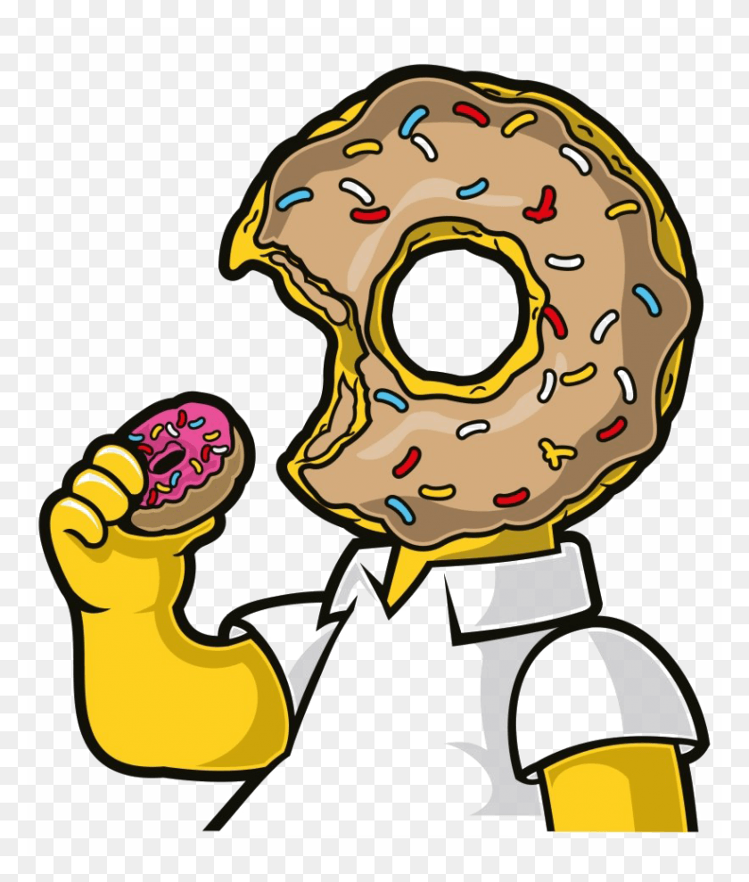 820x977 Los Simpsons Donut Png / Donut Png