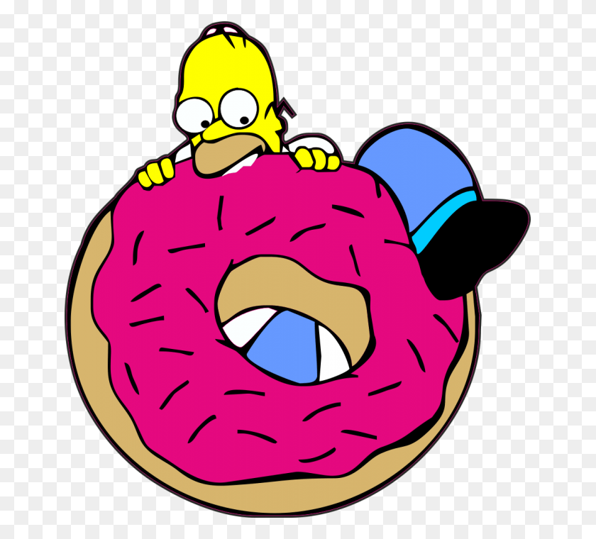 657x700 Simpsons Donut Transparent Background Simpson Donut Y Homero, Bread, Food, Pastry HD PNG Download