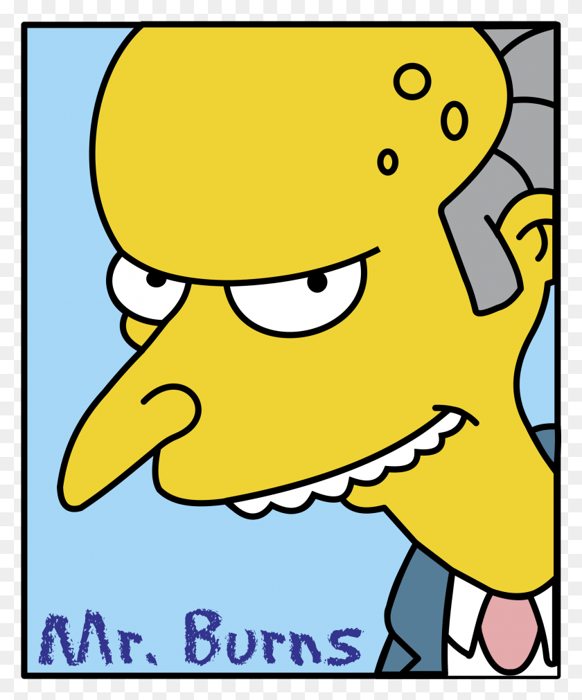 1813x2211 Simpsons Mr Burns Logo Transparent Mr Burns, Label, Text, Graphics HD PNG Download