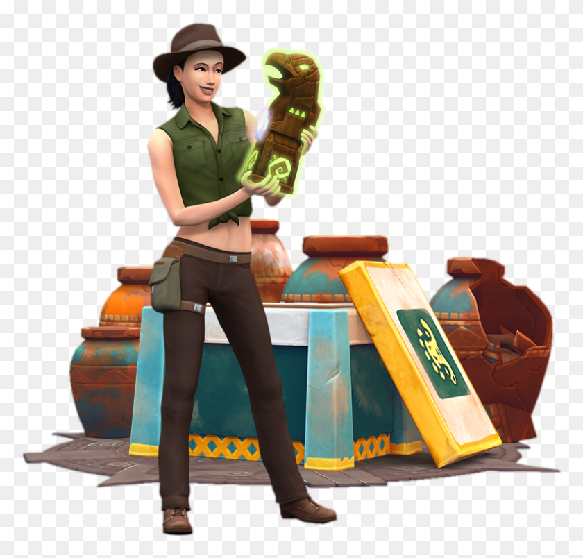 790x754 Sims 4 Logo Pack Jeu Gamepack Jungle Adventure The Sims 4 Jungle Adventure, Person, Human, Clothing HD PNG Download