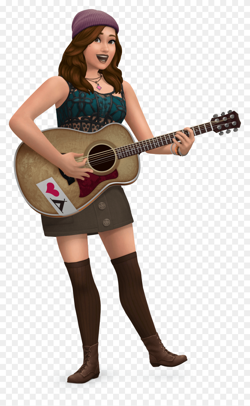 1958x3266 Sims 4 Sims Mobile Render, Guitar, Leisure Activities, Musical Instrument HD PNG Download