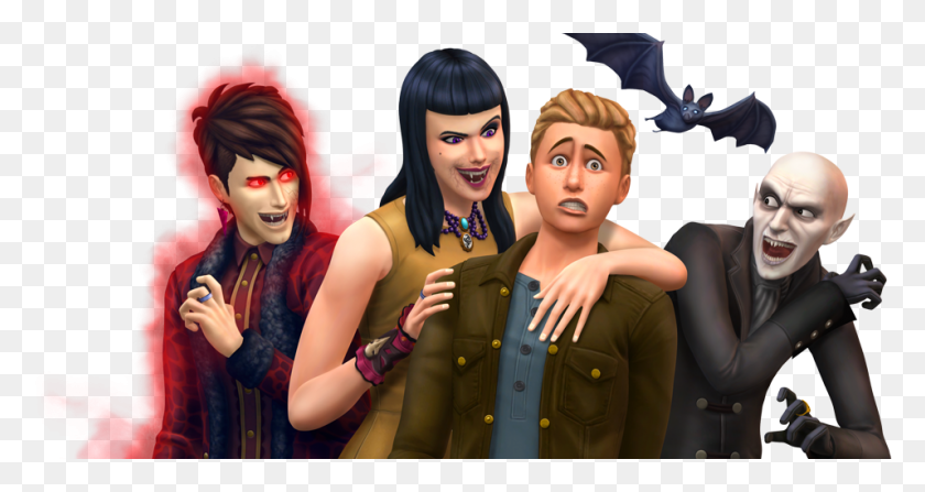 956x475 Sims 4 Vampire Game Pack, Person, Human, Costume HD PNG Download