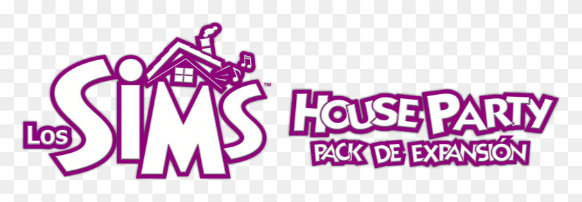 1635x488 Sims House Party Logo Sims, Фиолетовый, Текст, Графика Hd Png Скачать