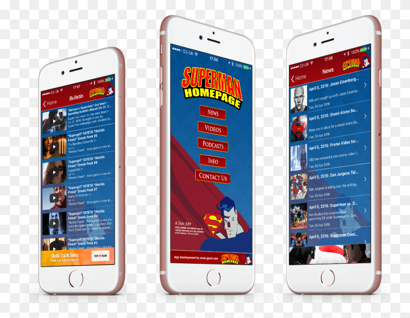 1066x808 Since 1994 The Superman Homepage Has Been The First Superman App, Mobile Phone, Phone, Electronics HD PNG Download