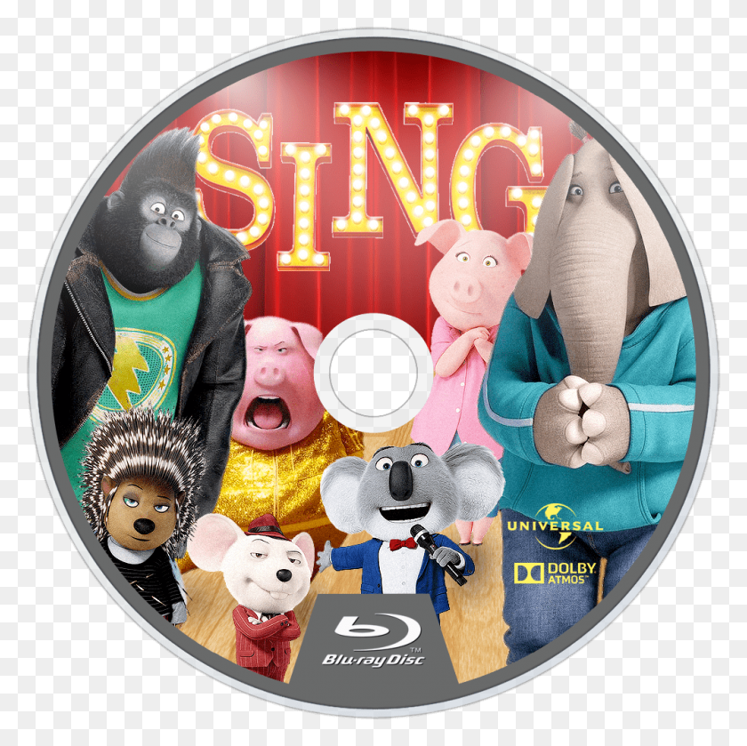 1000x1000 Descargar Png Sing Bluray Disc Image Sing Blu Ray Disc, Disco, Dvd, Persona Hd Png