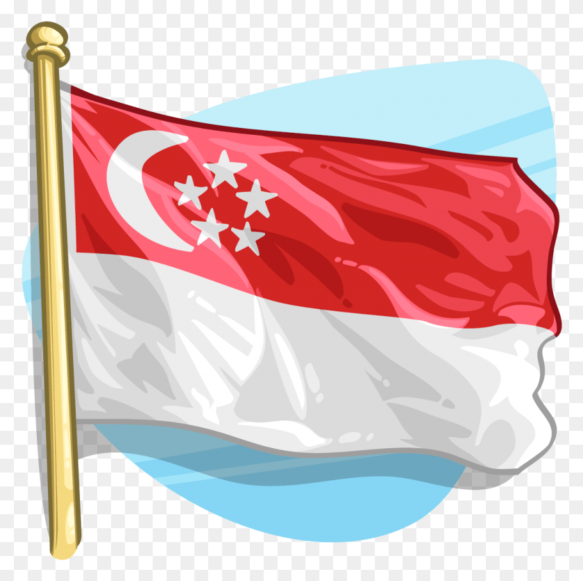 1017x1012 Singapore Flag Of Singapore Flag, Symbol, American Flag HD PNG Download