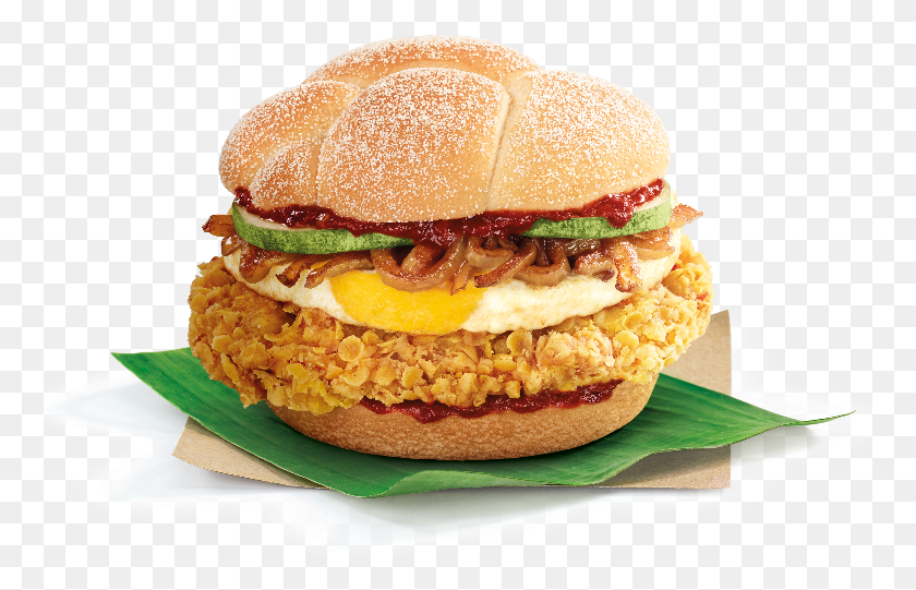 761x481 Сингапур Nasi Lemak Burger Mcdonalds, Еда, Хлеб, Булочка Png Скачать