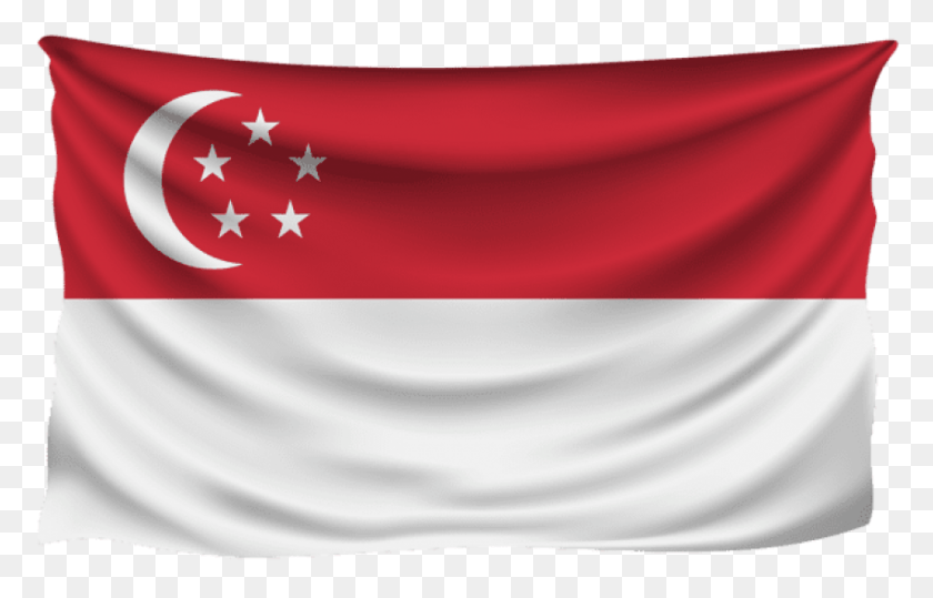 850x523 Singapore Wrinkled Flag Clipart Photo Singapore Flag Image, Symbol, American Flag, Milk HD PNG Download